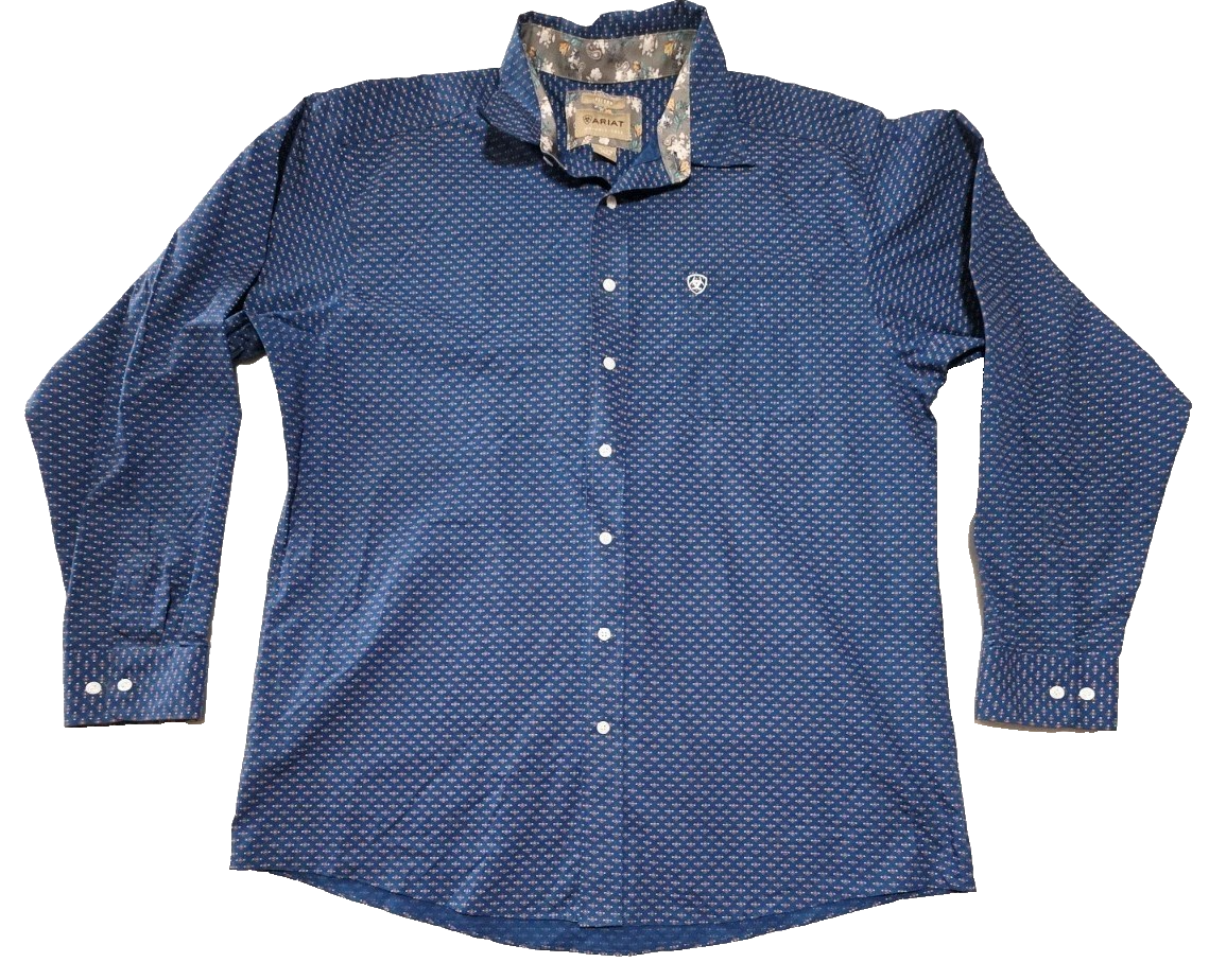 Ariat Fitted Wrinkle Free Long Sleeve Mens Shirt Size 2XL
