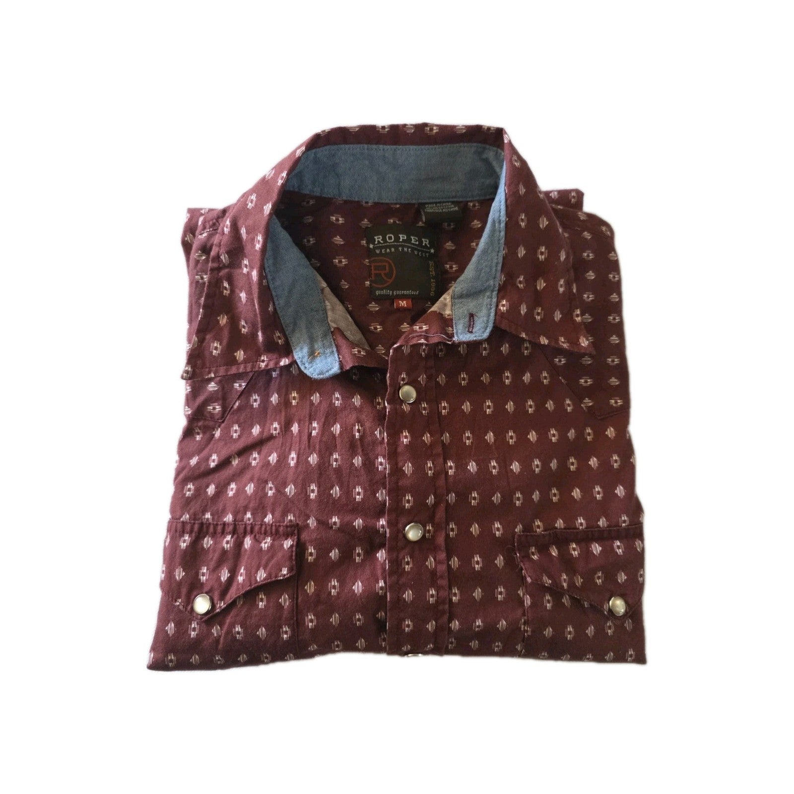 Roper Western Long Sleeve Shirt Men's Size M