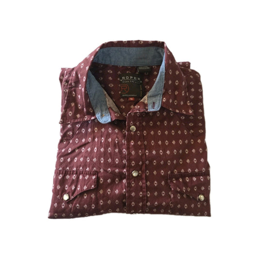 Roper Western Long Sleeve Shirt Men's Size M
