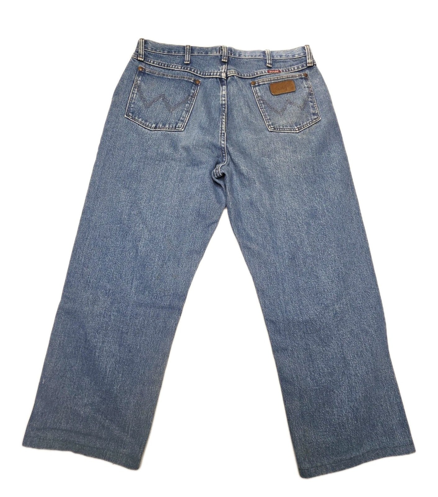 Wrangler Jeans Mens 36x25 Blue Straight Relaxed 100% Cotton Denim Cowboy 31MWZGK