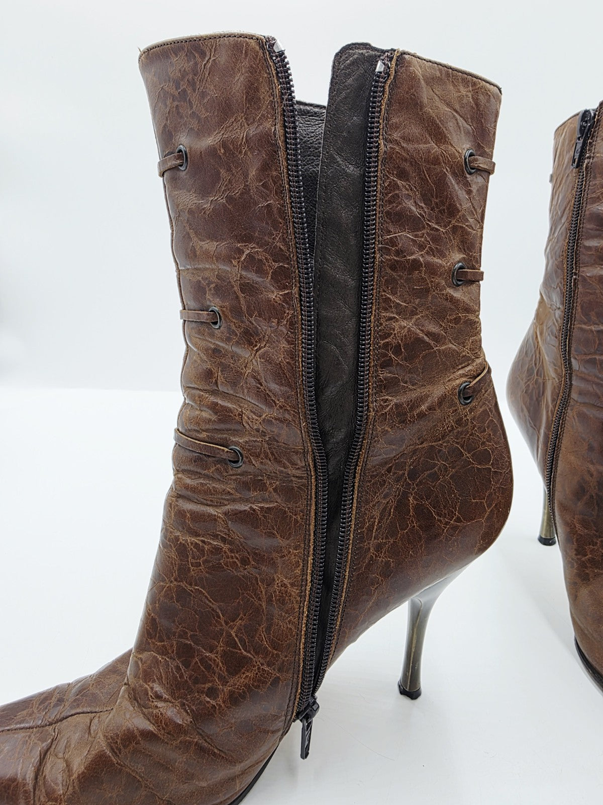 FX FLUXA High Heel Leather Boots Ladies Size 10.5