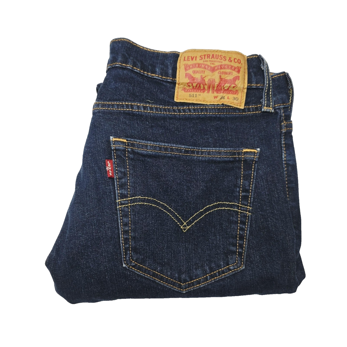 Levi's 511 Jeans Men's 34x30 Blue Slim Tapered Denim Zip Fly Dark Wash Casual