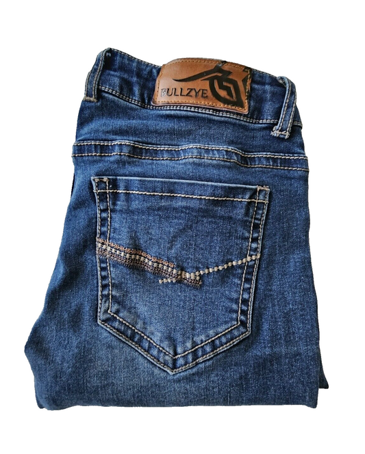 Bullzye Easyrider Mid Rise Easy Fit Boot Cut Ladies Jeans Size 9 x 32