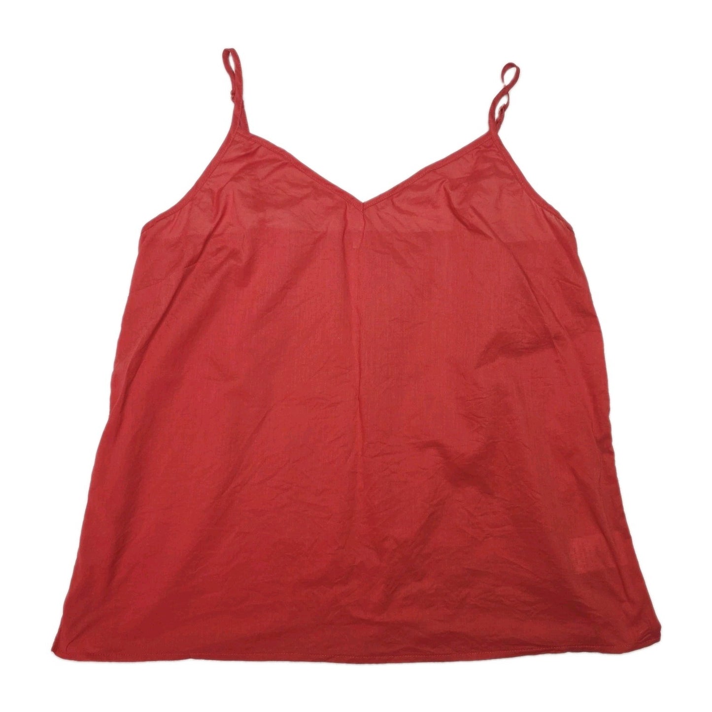 R.M. Williams Shirt Women's 12 Red Sleeveless Lace Ruffle Cami Set Blouse Top
