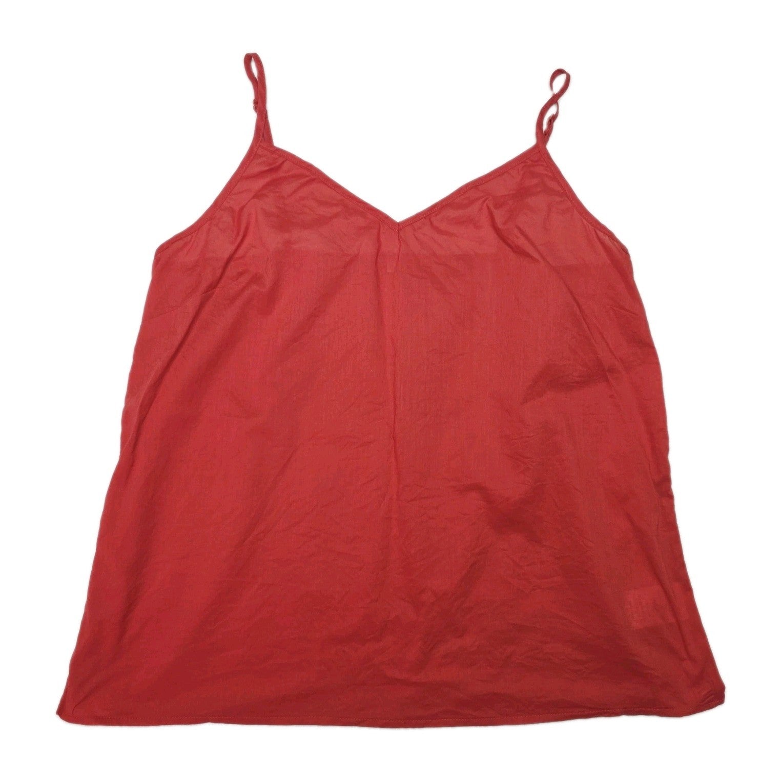 R.M. Williams Shirt Women's 12 Red Sleeveless Lace Ruffle Cami Set Blouse Top