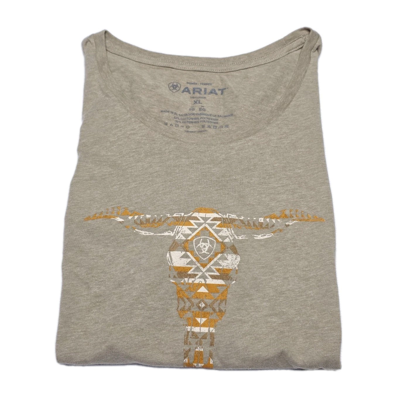 Ariat  Aztec Longhorn Classic Tee Ladies Size XL
