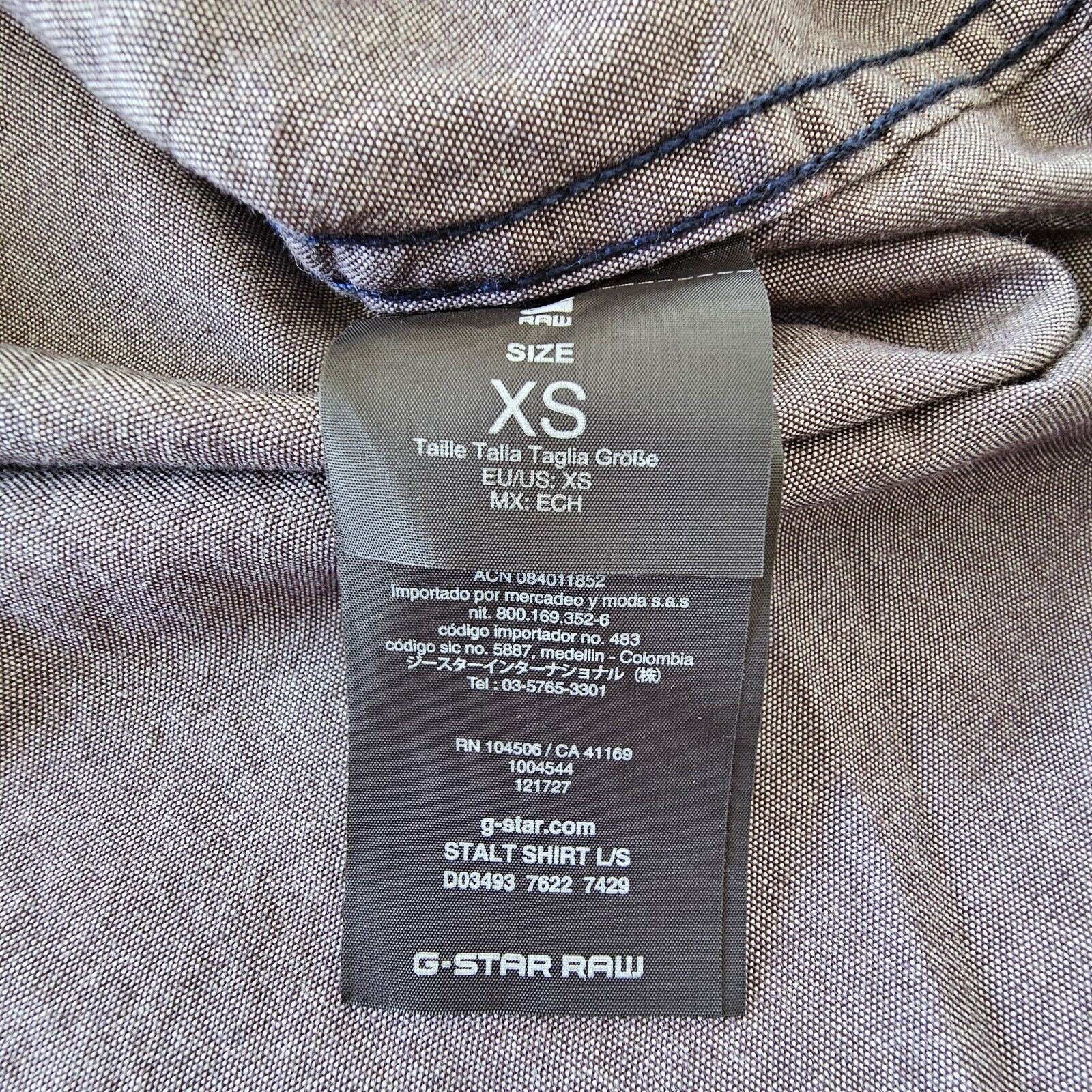 G-Star Stalt Long Sleeve Shirt Men's Size XS