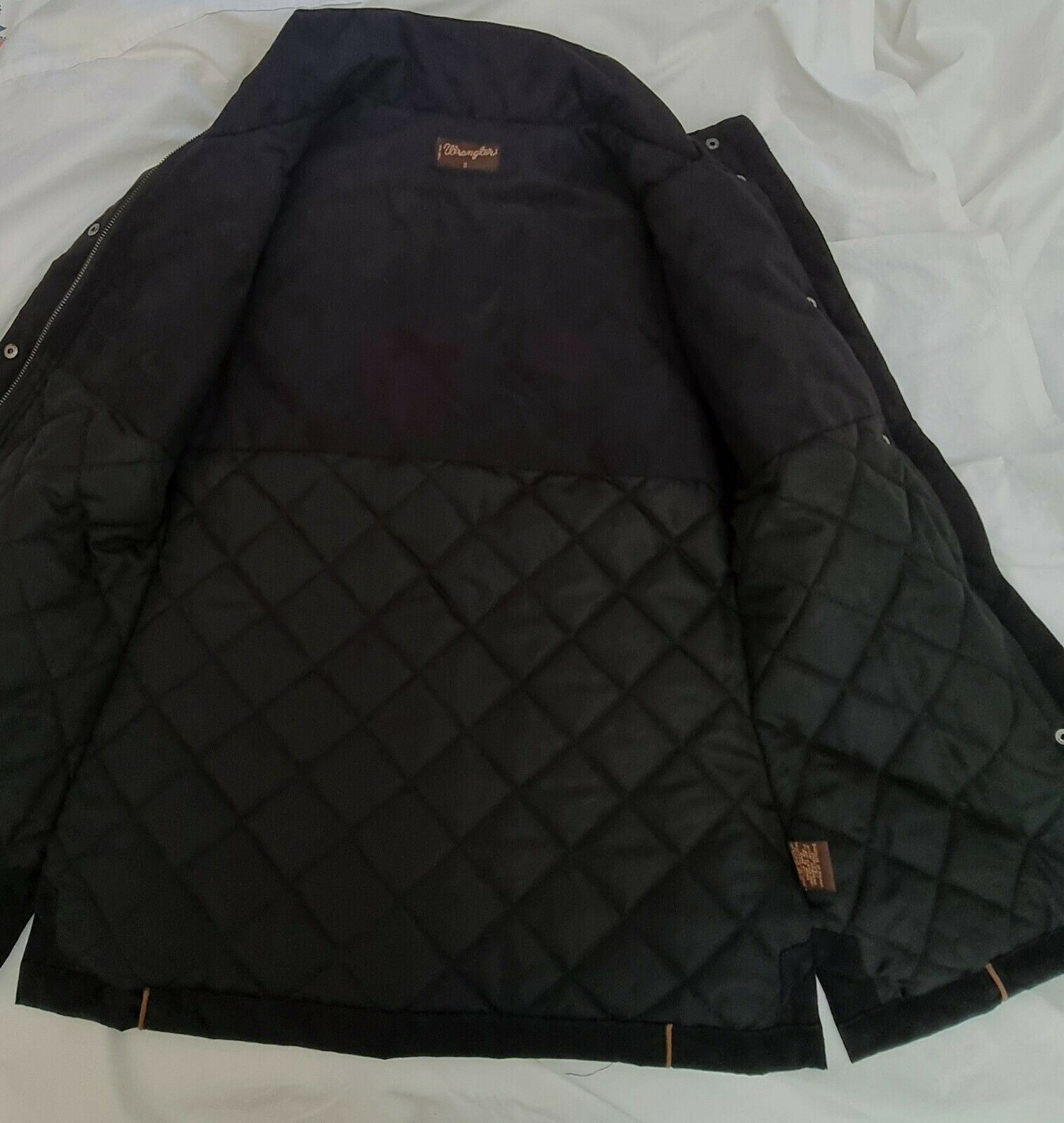 Wrangler Black Vegan Suede Soft Vest Ladies Size S