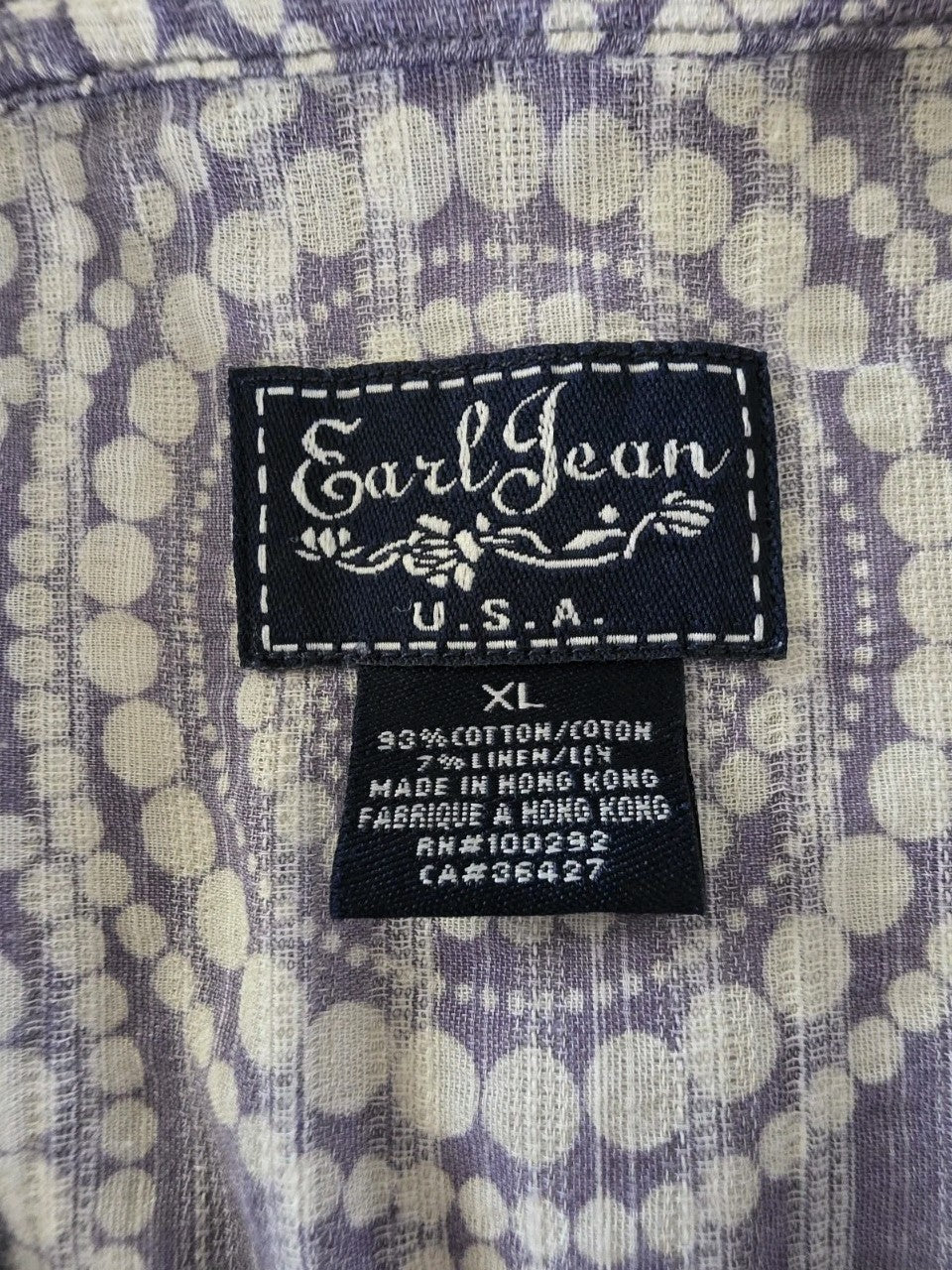 Earl Jean USA Men's Long Sleeve Shirt Size XL