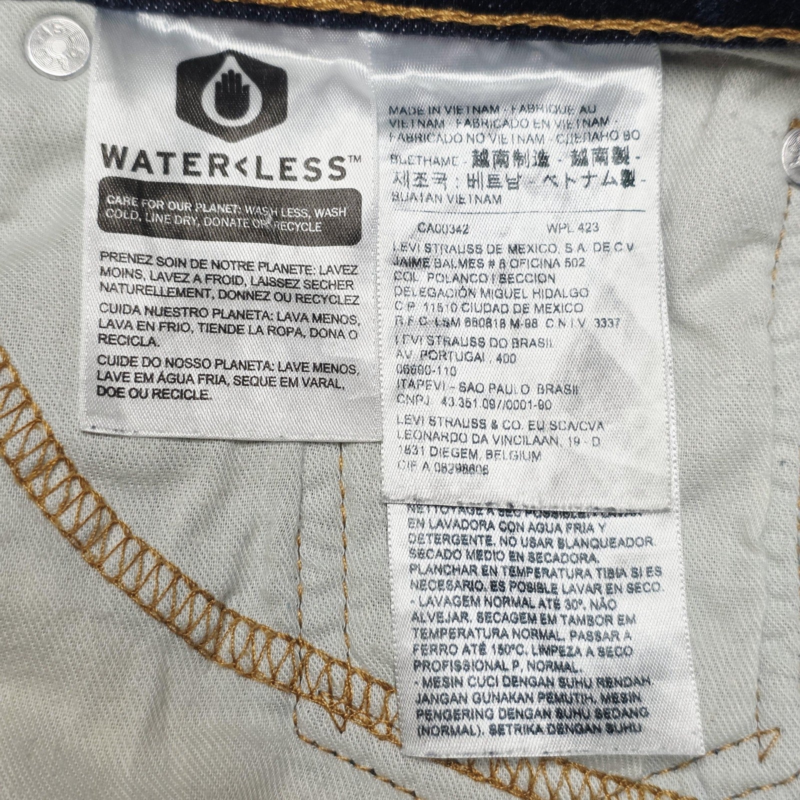 Levis 511 Jeans Mens 29x32 Blue Slim Tapered Denim Zip Fly Stretch Mid Wash