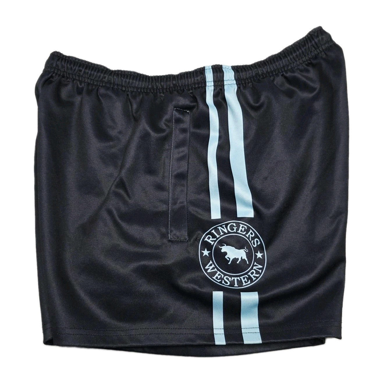 Ringers Western Shorts Men's 30 Navy Athletic Sweat Elastic Waist Logo Summer