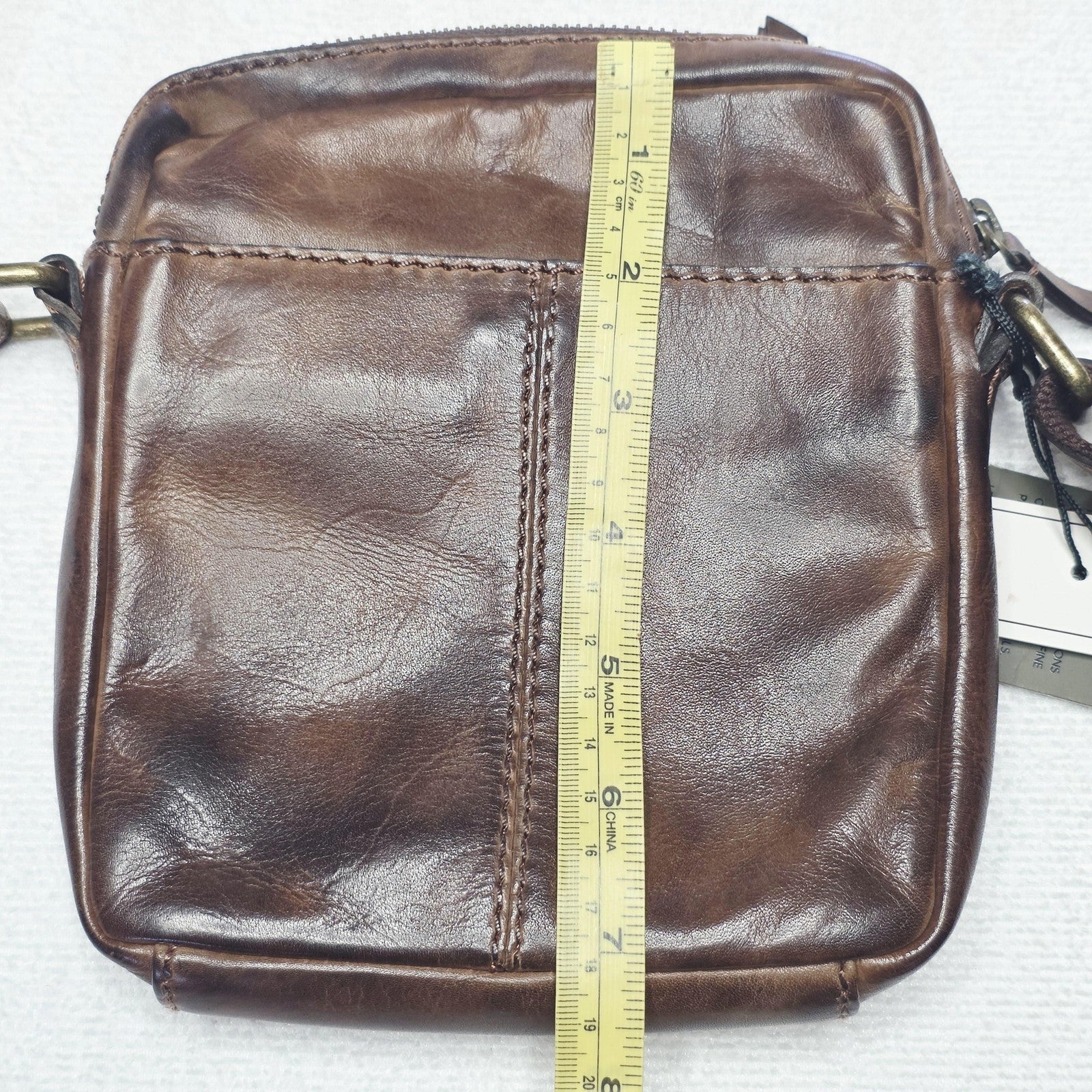 Colorado Crossbody Bag Women's Small Brown Genuine Leather Adjustable Strap