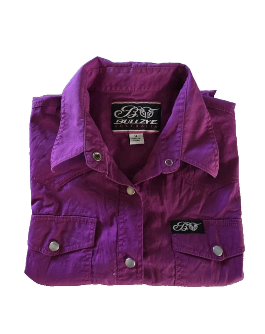 Bullzye Arena Short Sleeve Shirt Ladies Size 14