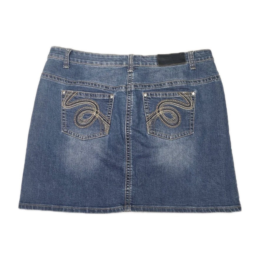 Pure Western Mini Soft Denim Skirt Ladies Size 16