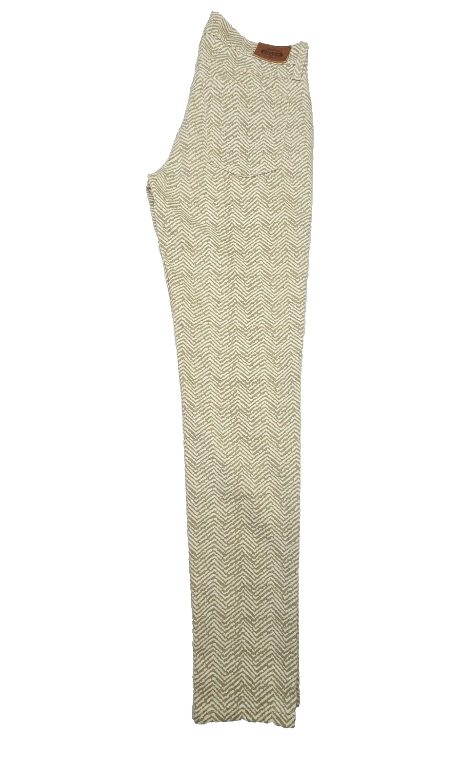 Fossil Jeans Women's 27x30 Beige Skinny Herringbone Stretch Denim Pockets Logo