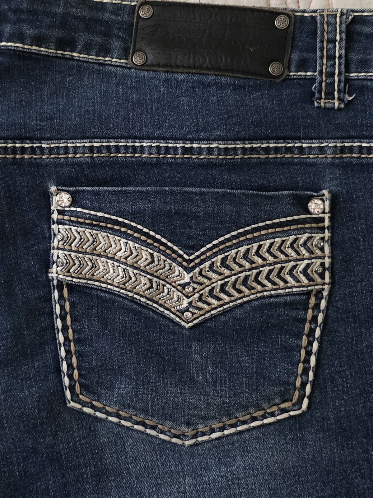 Pure Western Mid Rise Denim Shorts Ladies Size 18