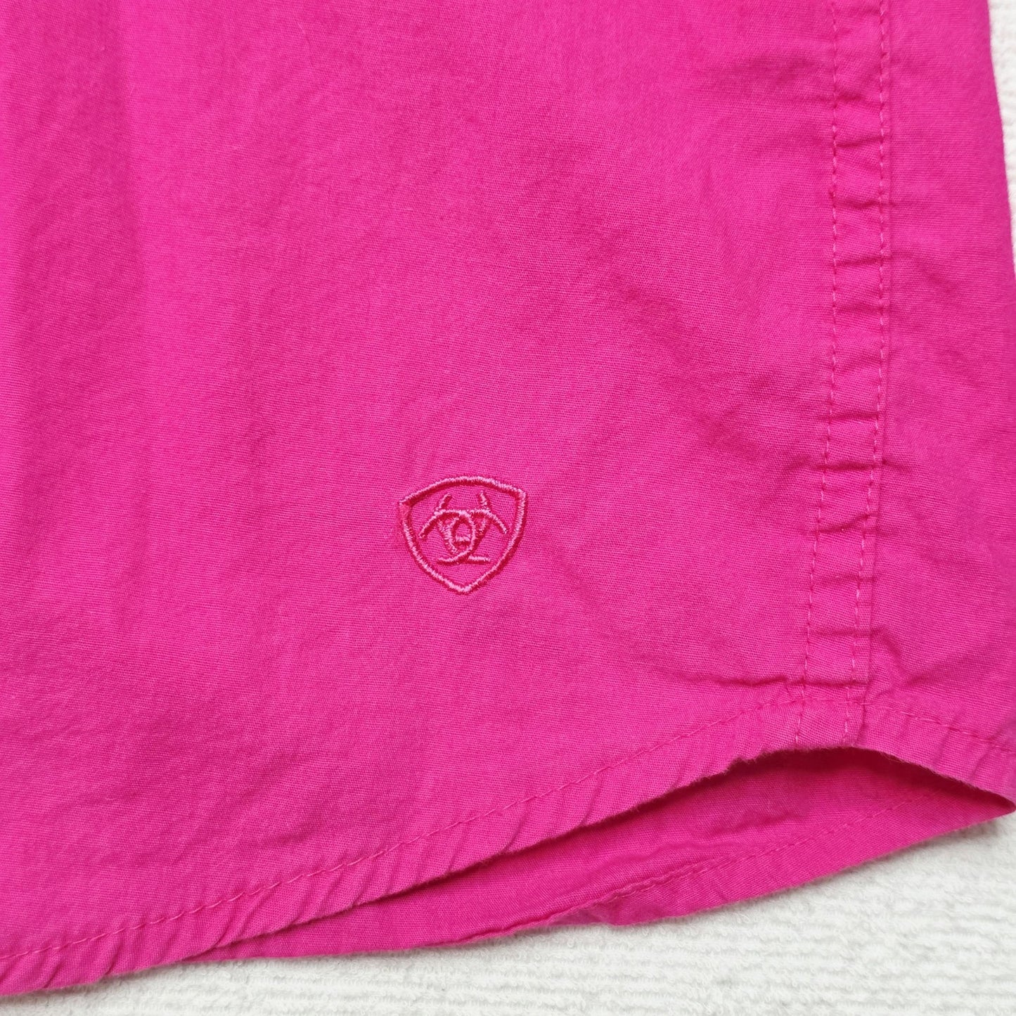 Ariat Shirt Women's XL Pink Long Sleeve Snap Button Western Embroidered Paisley