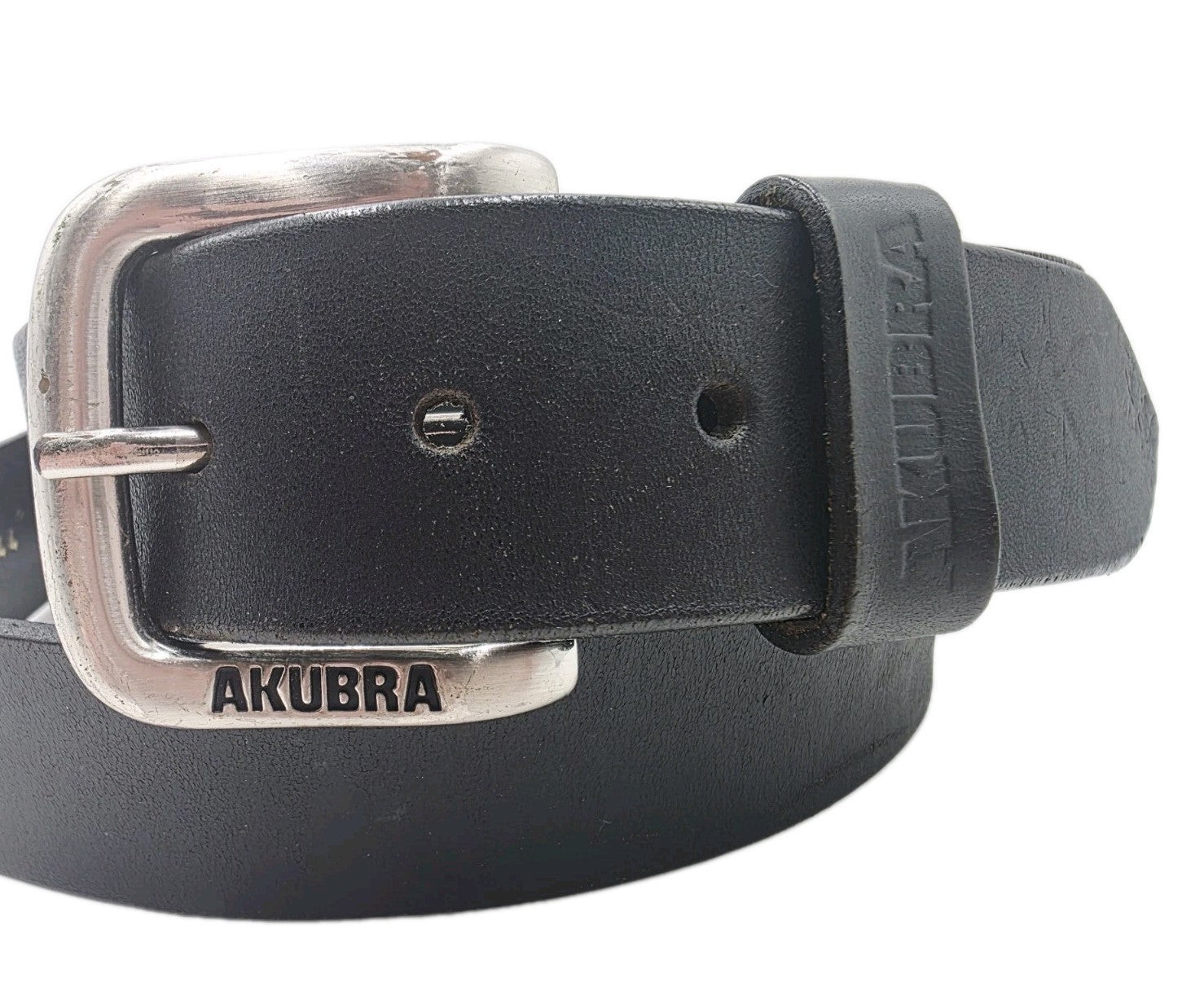 Akubra Kempsey Black Leather Belt Size 44"