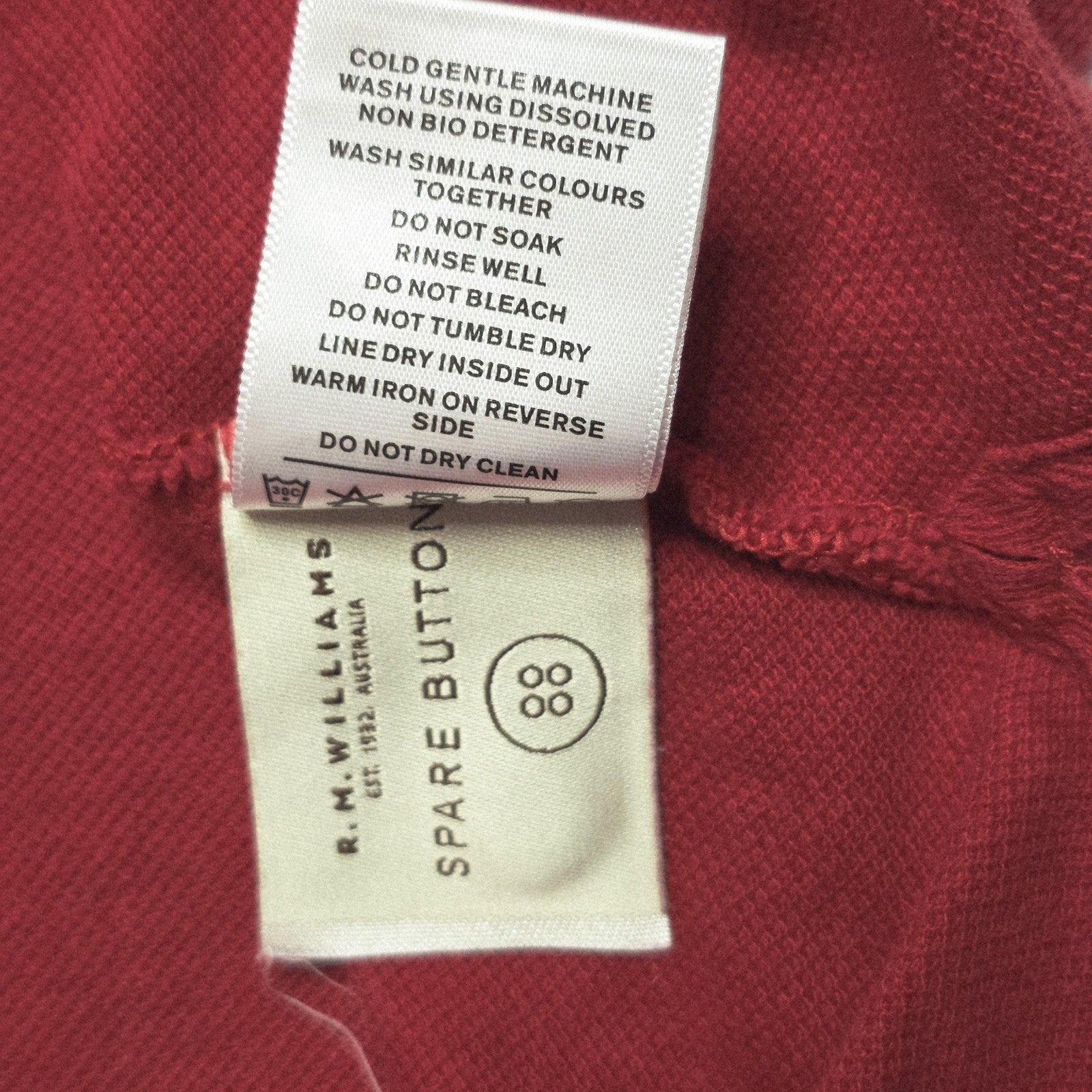 R.M. Williams Shirt Men's XL Red Short Sleeve Cotton Polo Embroidered Casual
