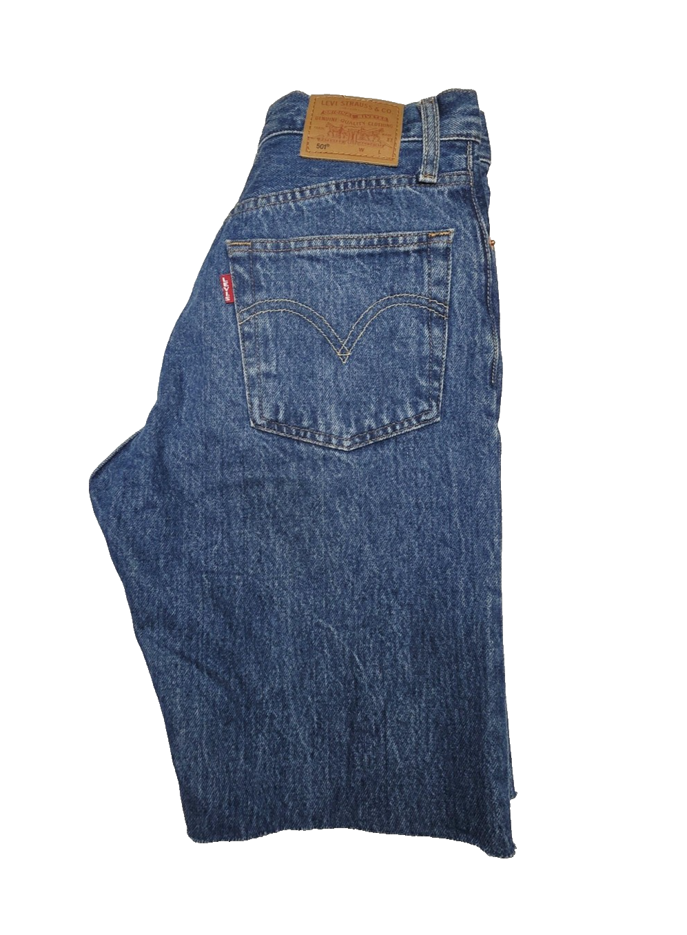 Levi's Shorts Women's 8 Blue Denim 501 Cut Off Button Fly Raw Hem Casual